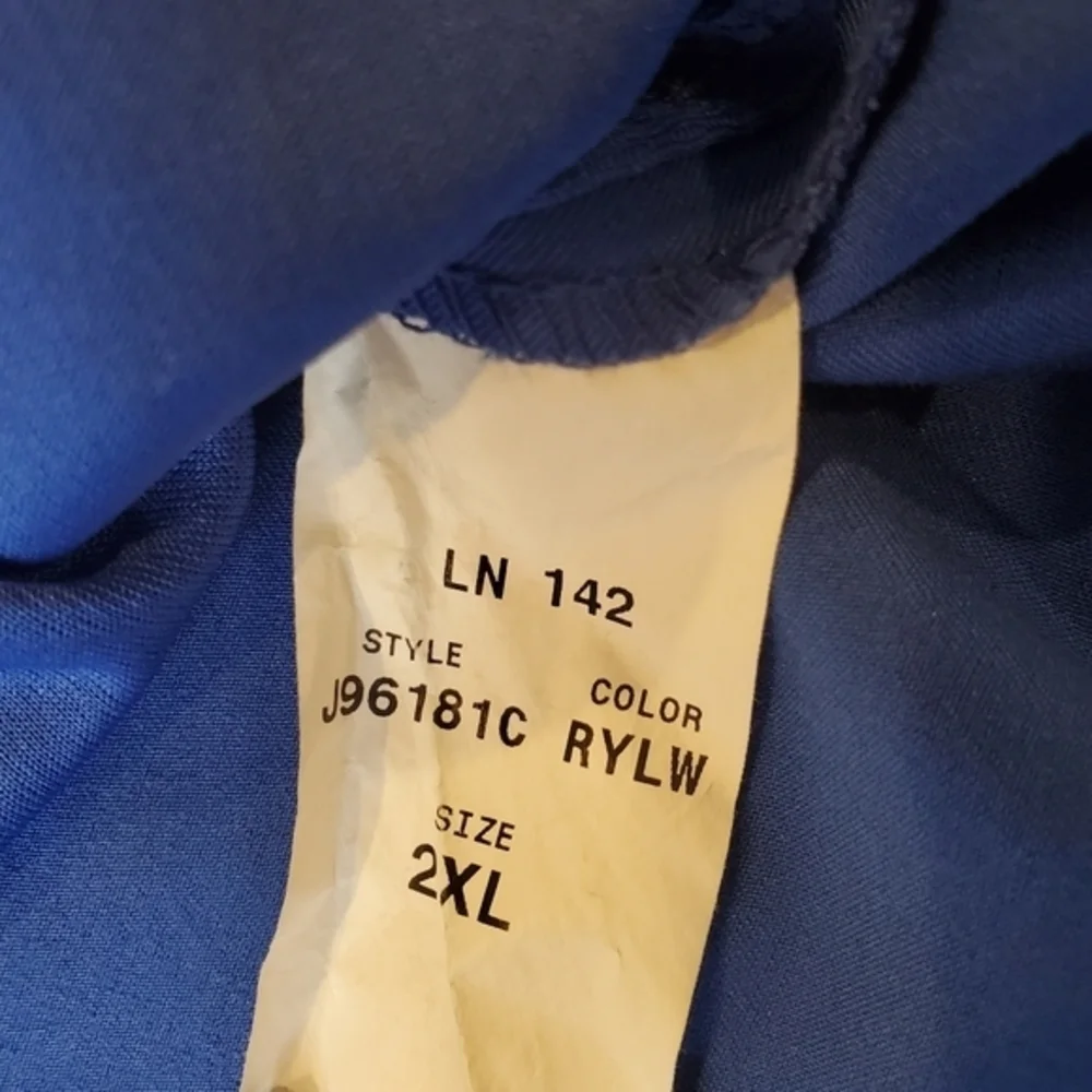 Jaanuu Scrub‎ Top Women's Plus Size 2X Royal Blue V-neck J96181C
